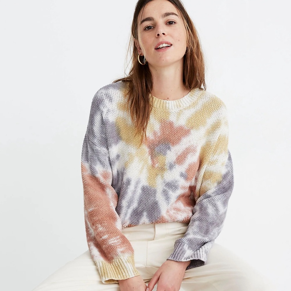 Madewell Tie-Dye Westford Pullover Sweater